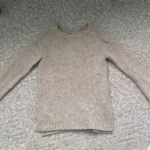 Willi Smith Brown/Tan/Taupe Pullover Sweater with Button Back Detail - M